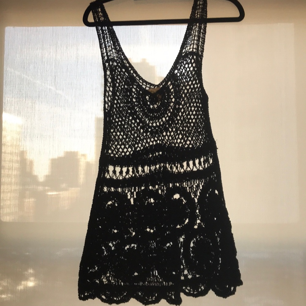 Black Macrame tank